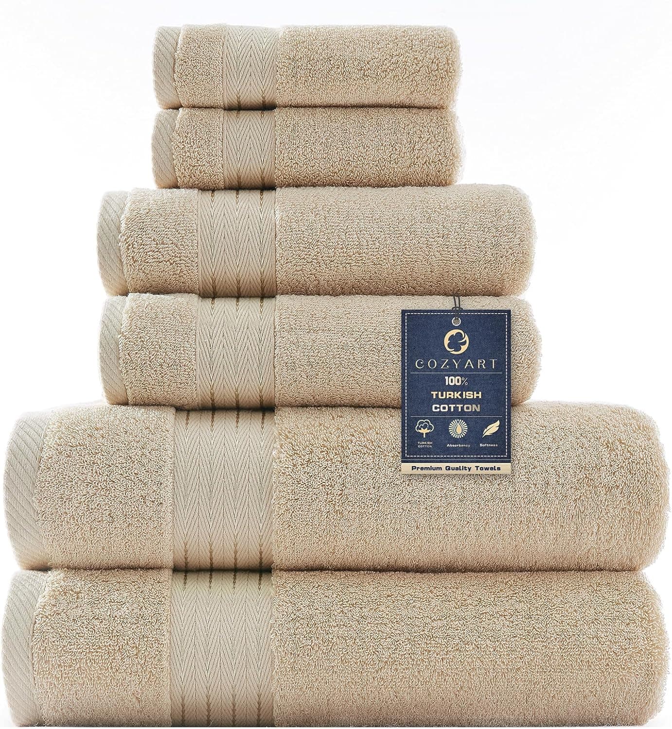 Sweet Zzz bath towels 6 pcs (brown)