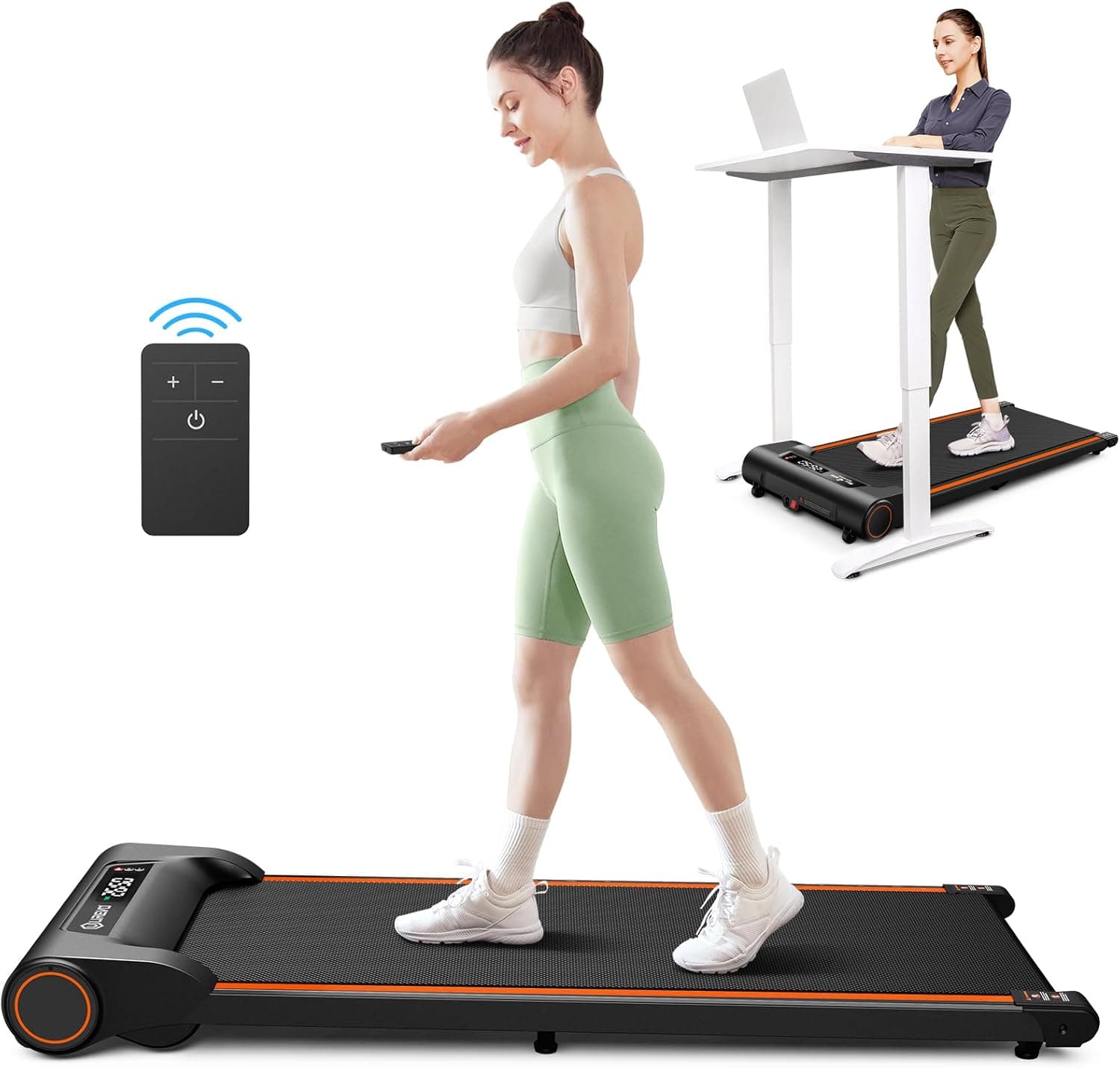 UREVO Walking Pad Treadmill Strol Under Desk Smart Treadmill
