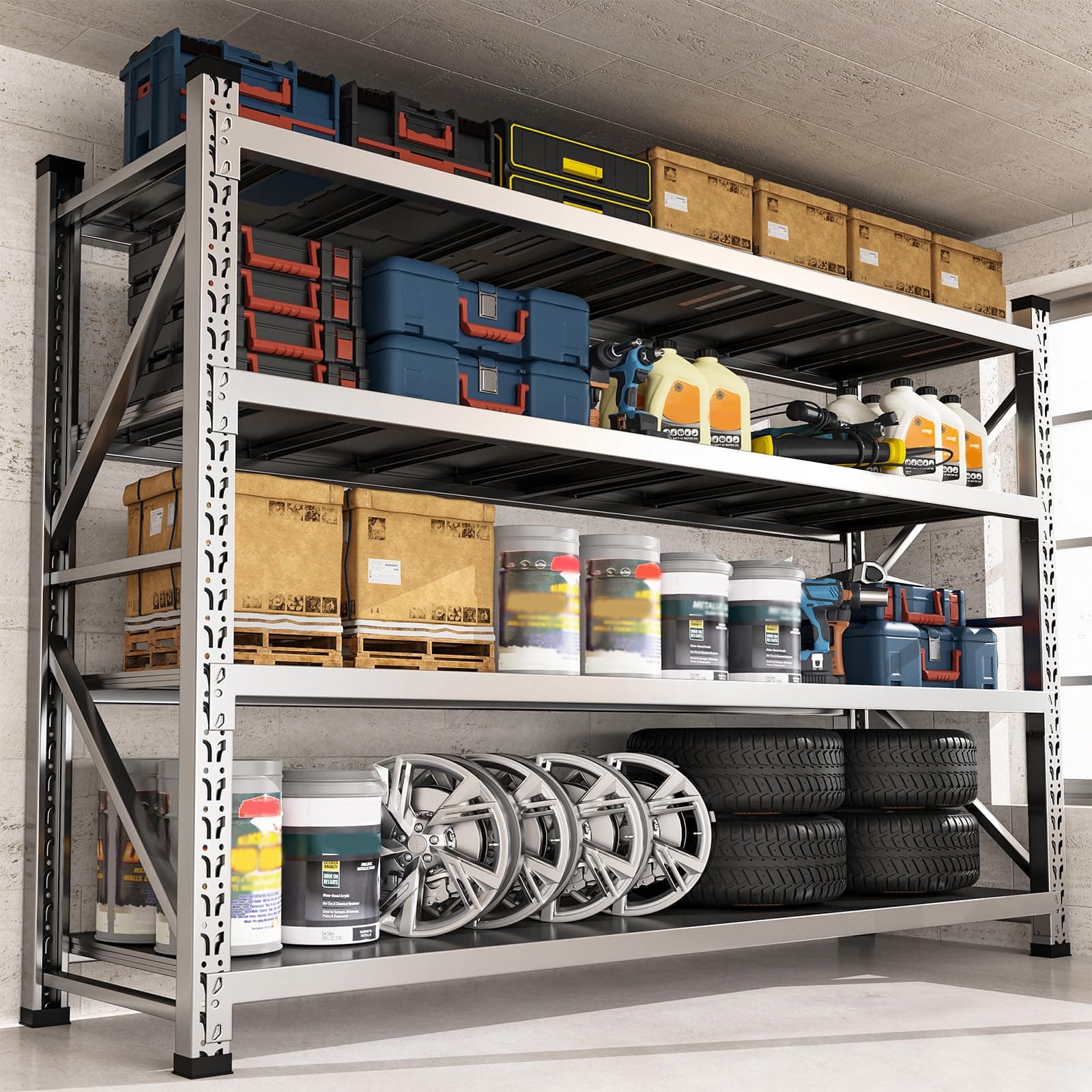 Heavy Duty Garage Shelving Unit, medium duty warehouse racks, already teared dow