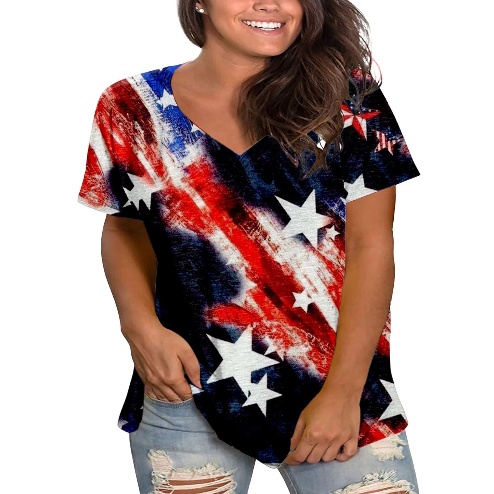 4th of July Fun Patriotic Design Size S-XL – 100% Cotton