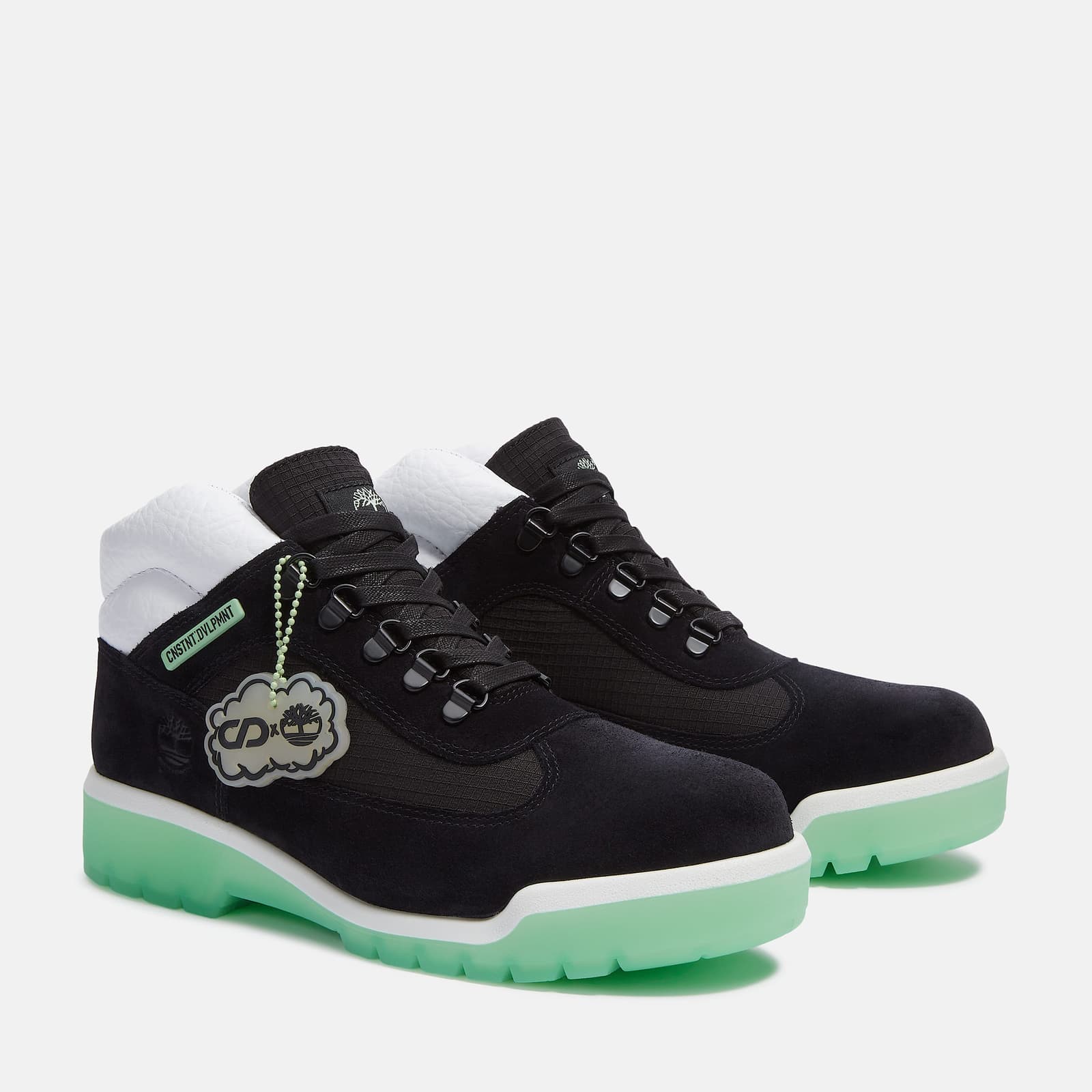 Timberland Men's CNSTNT: DVLPMNT WaterproofField Boot Black Suede/Green Size 10