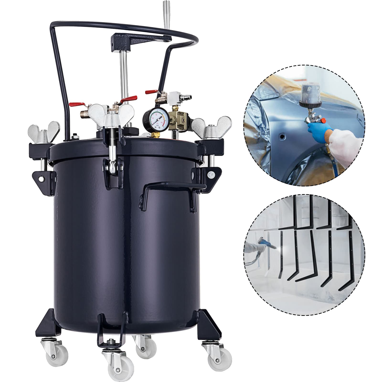 Spray Paint Pressure Pot, 20L/5gal Pressure Pot Tank, 70 psi