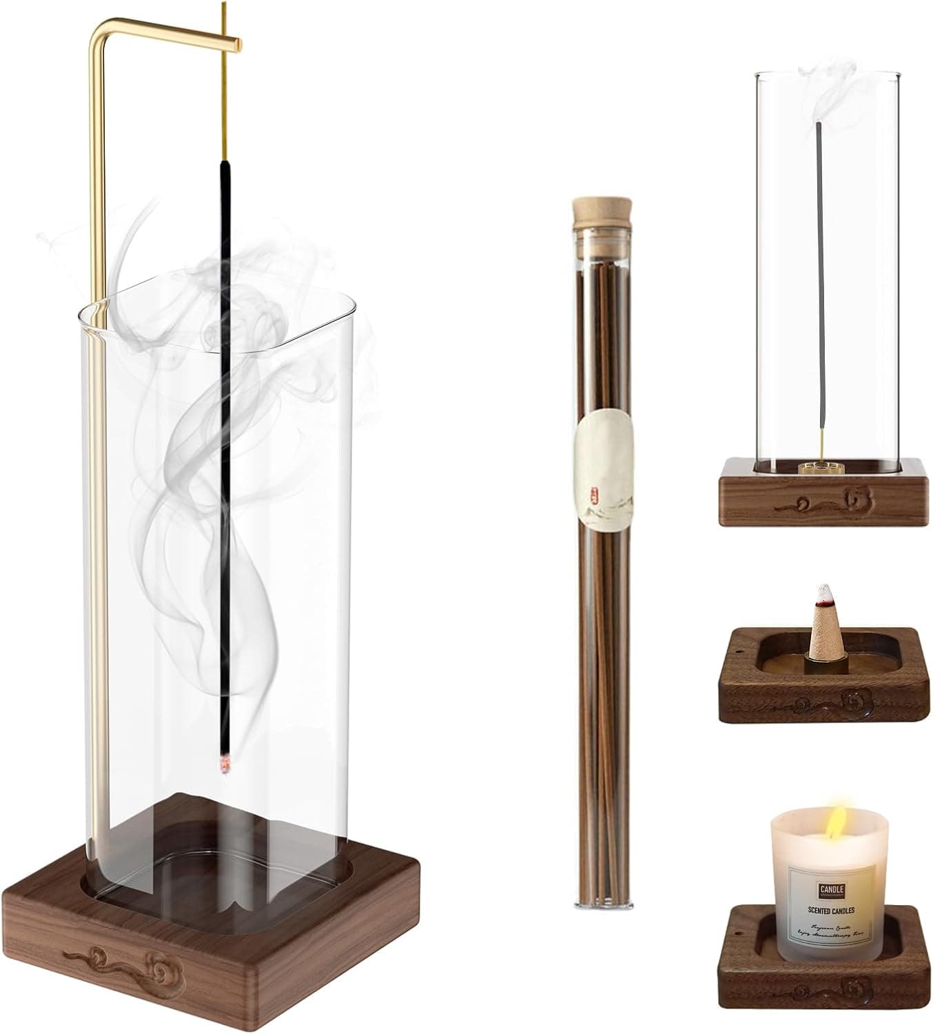 Removable Glass Ash Absorber Ash Absorber Incense Stand