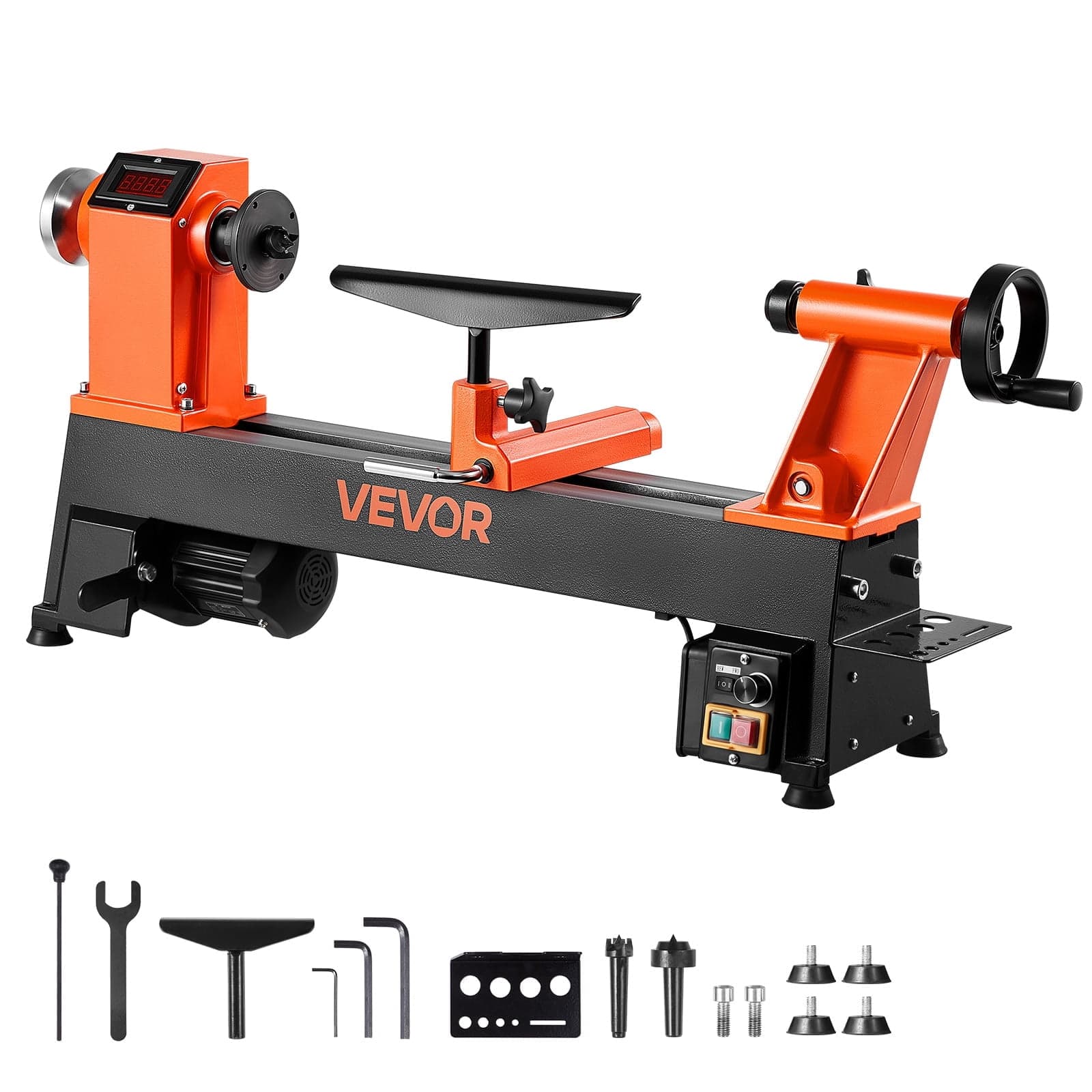 12" x 18" Wood Lathe Benchtop Wood Lathe Machine Speed 650-3800 RPM Woodturning