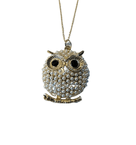 Owl Pearl Necklace