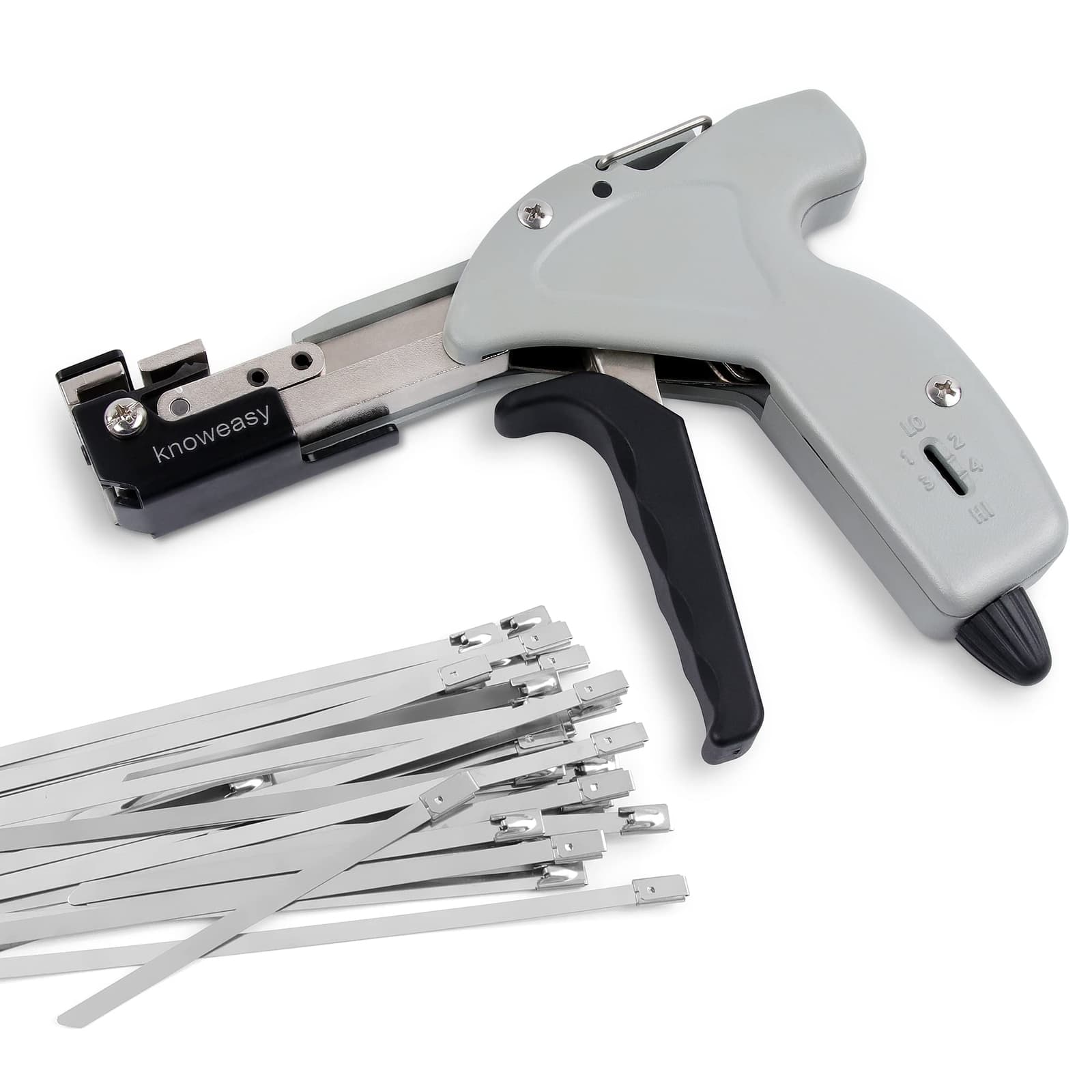 KRENZIA K-800 Stainless Steel Cable Tie Gun Kit, Banding Tensioning and Cutting Tool