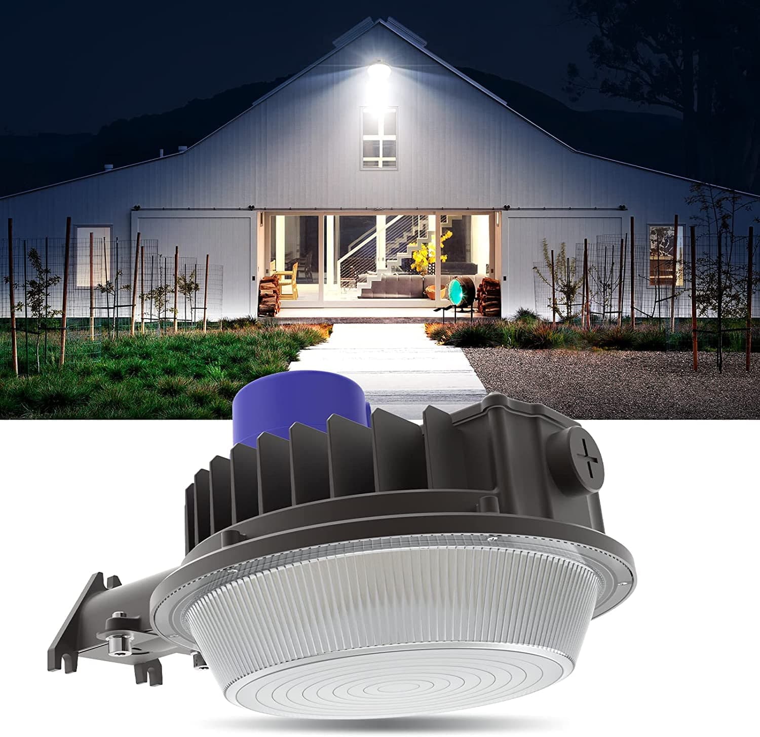 WILLIESMART WSLBL-M001 LED Barn Light, 50W 5500 lm 5000K IP65 Outdoor Area Light, 85-265V