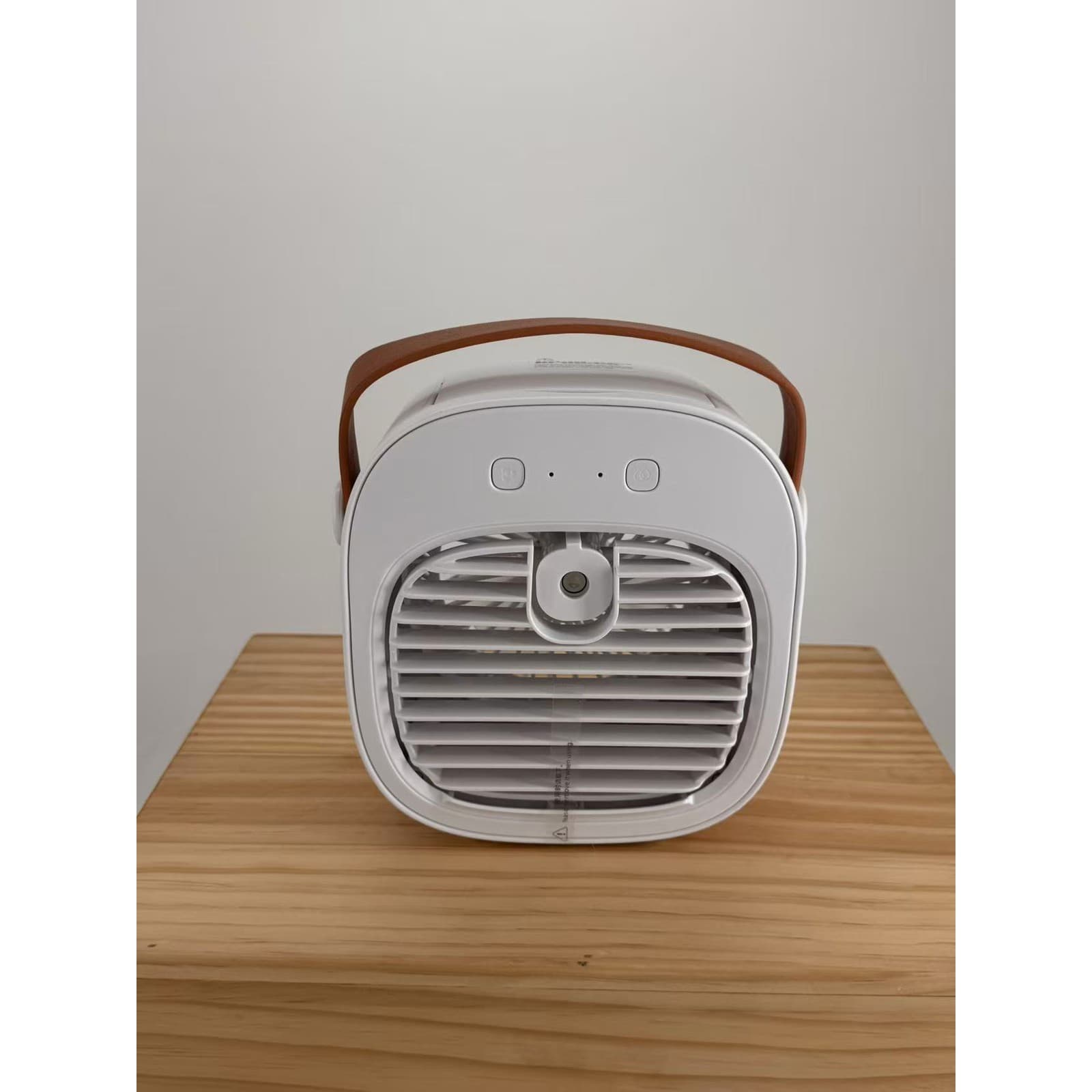 F12 Mini Desktop Water-Cooling Misting Fan, 180ml Tank, 3-Speed USB Rechargeable Personal Air Cooler, White