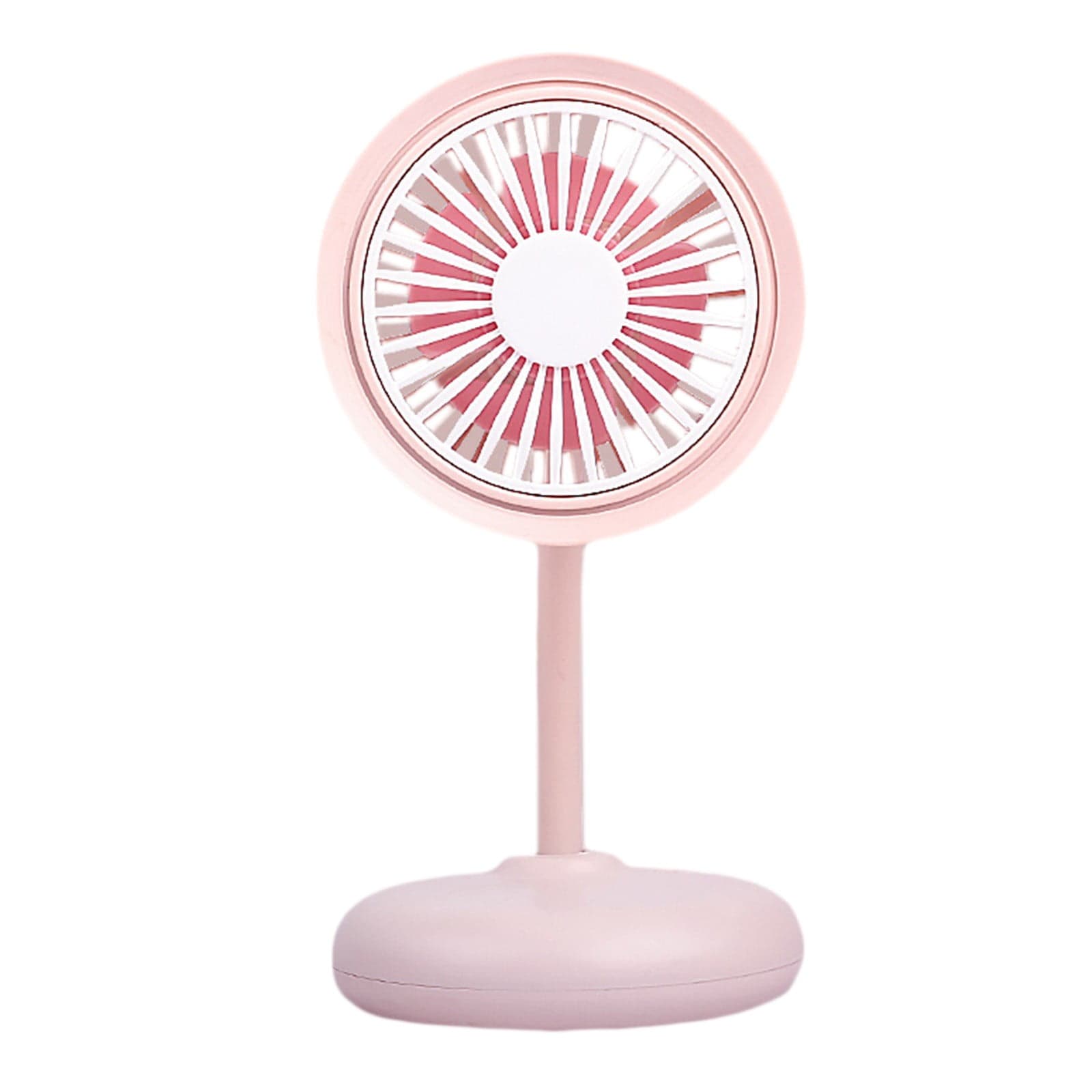 Mr.Young FCG-03 Rechargeable Portable Desk Fan, 4000mAh Battery, 3-Speed Dial, Tilting Head, Pink / Rose Gold