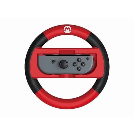 HORI Nintendo Switch Mario Kart 8 Deluxe Racing Wheel Attachment for Joy-Con, Mario Edition