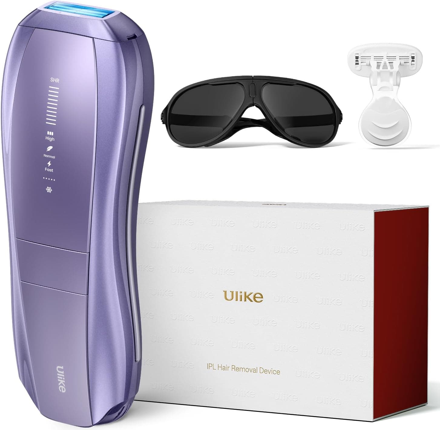 Ulike Air 10 Ice Cooling IPL Hair Removal Device, Dual Lights with SkinSensor, 4 Modes, Purple