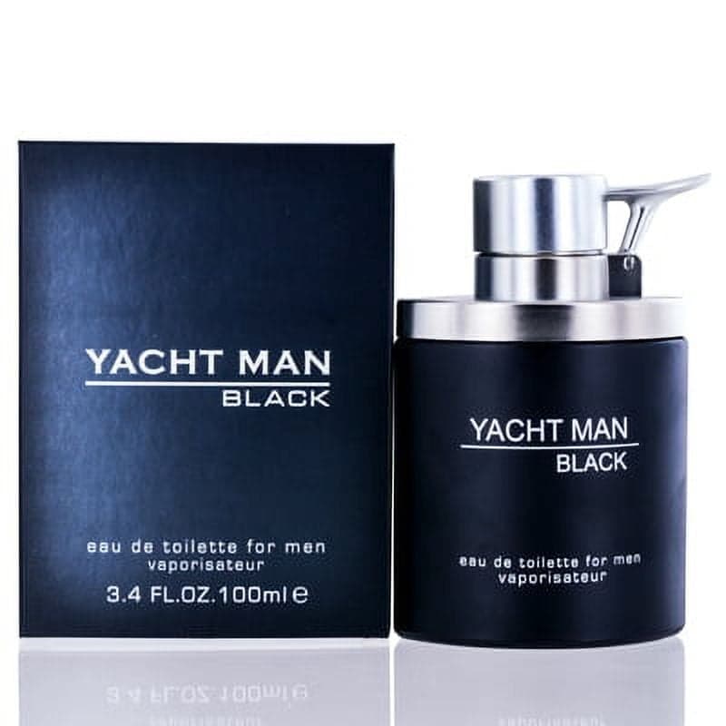 Yacht Man Black by Myrurgia Eau de Toilette Spray for Men, 3.4 fl oz / 100 ml