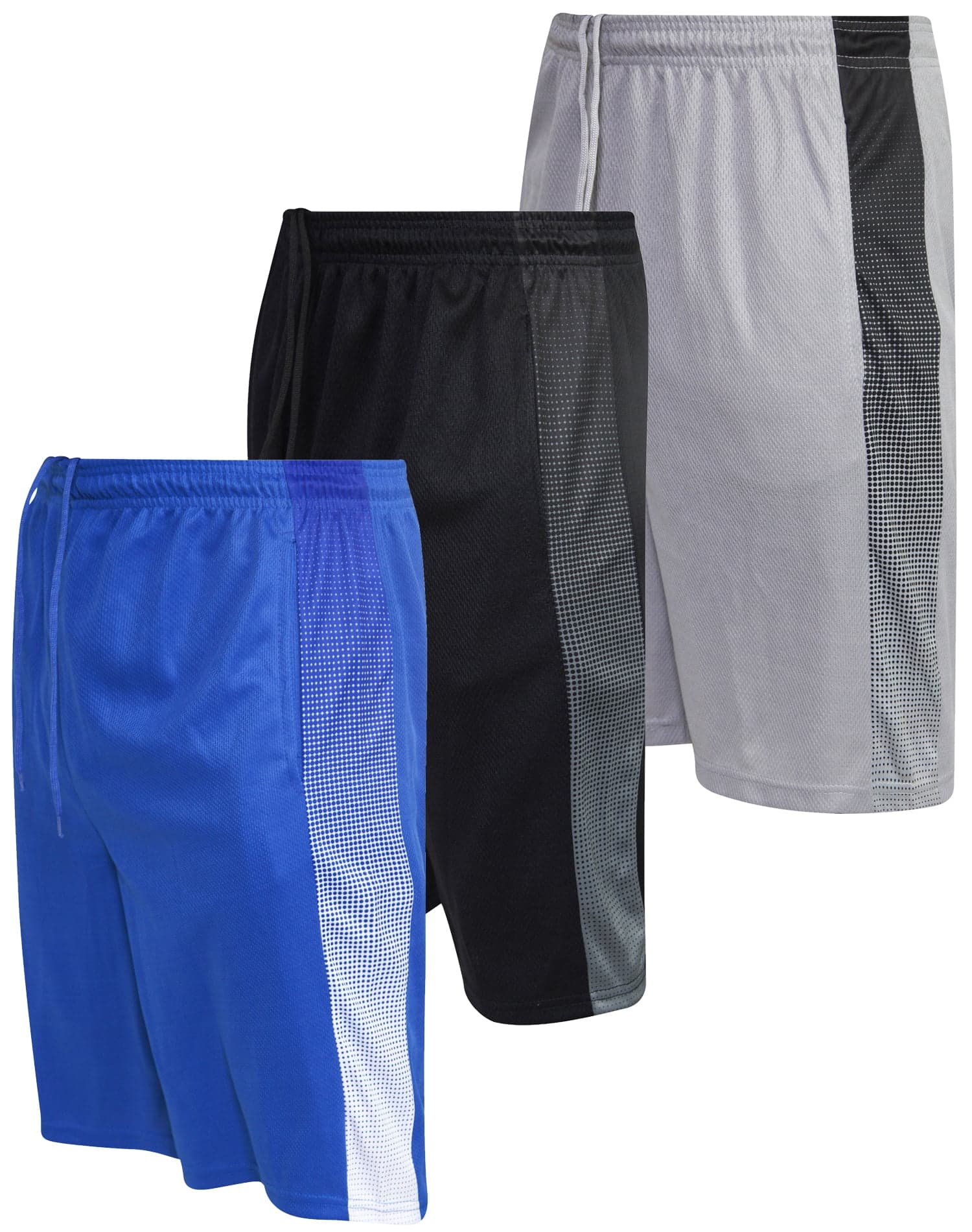 3 packs Men's Performance Shorts Size M - blue/grey/green