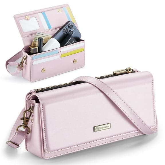 CROSS BODY BAG WITH CREDIT CARD SLOTS | RFID BLOCKING PROTECTION    COLOR:Cream