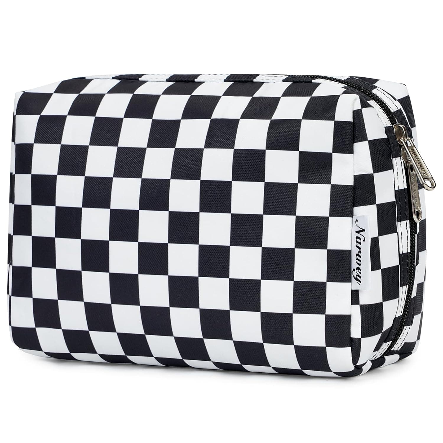 COSMETIC TOILETRY TRAVEL BAG  COLOR :Black Checkered , 8.5*6.5*3.5inch