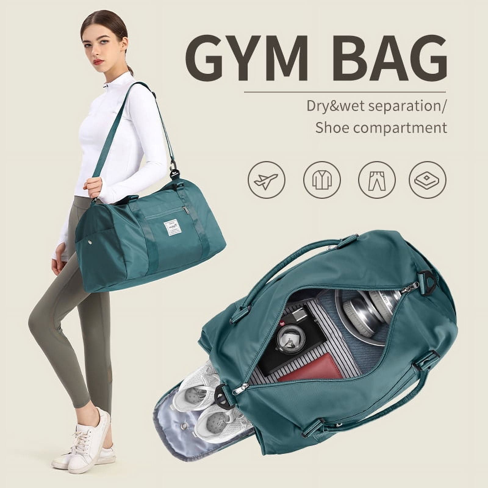 Foldable Travel Gym Bag, Lightweight Waterproof Duffel Tote