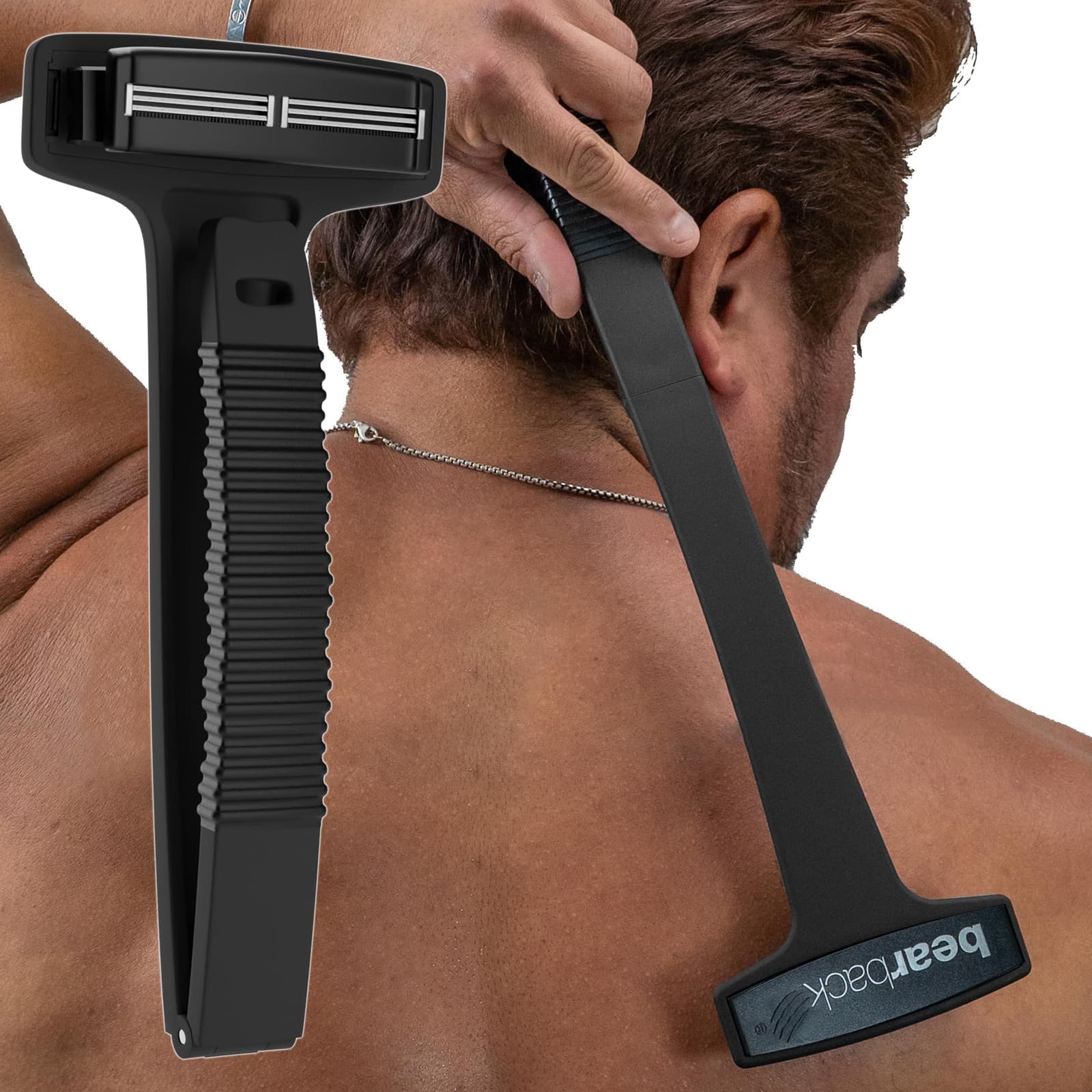 Back Shaver - Best DIY Waterproof Back & Body Shaver for Men Painless Glide C...