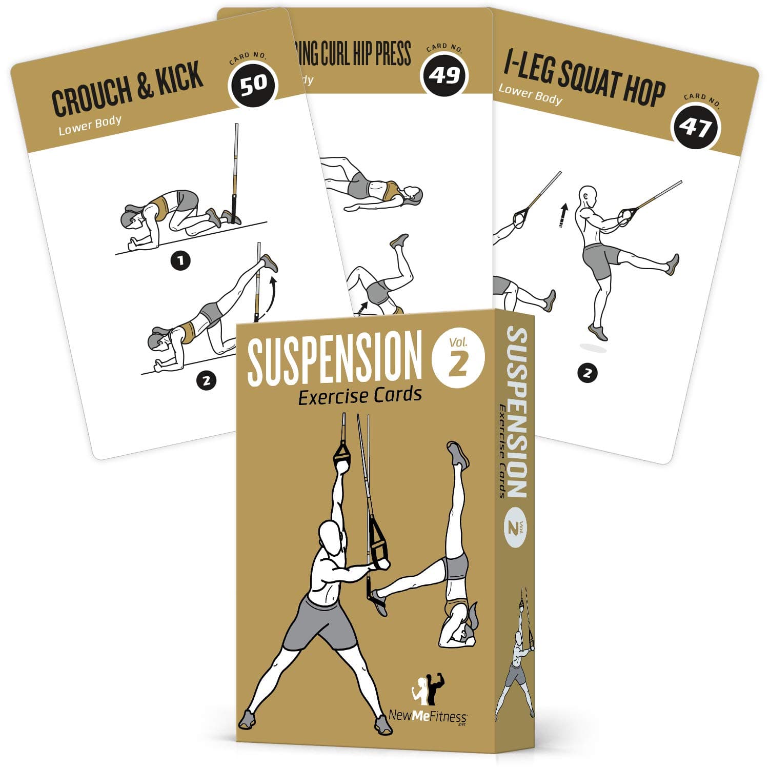 New Me Fitness Suspension Exercise Cards Volume 2 50 Suspension 12 Stretches