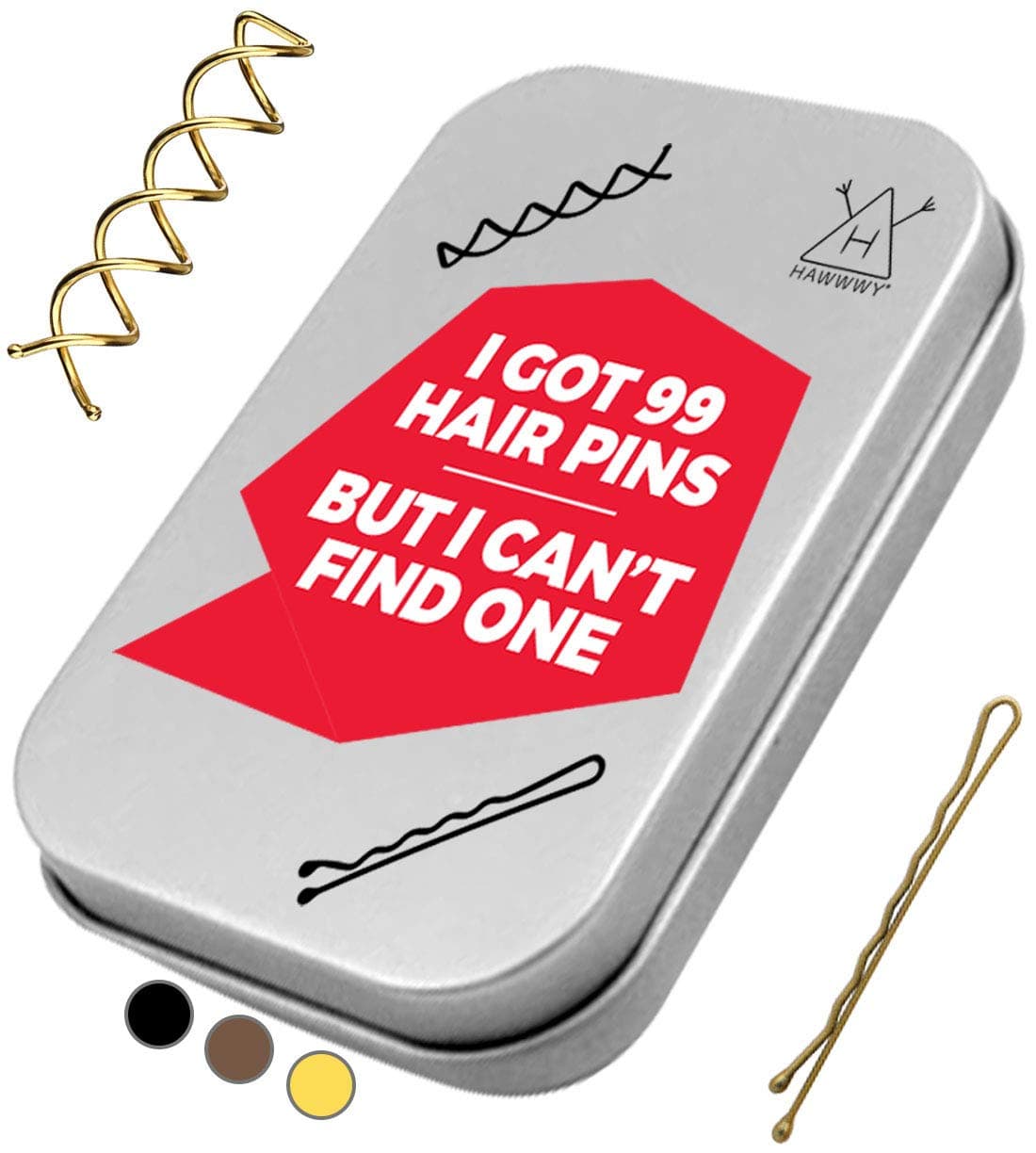 110 Ultimate Bobby Pins (2 inches), Premium Set - Includes 10 Spin Pins Plus ...