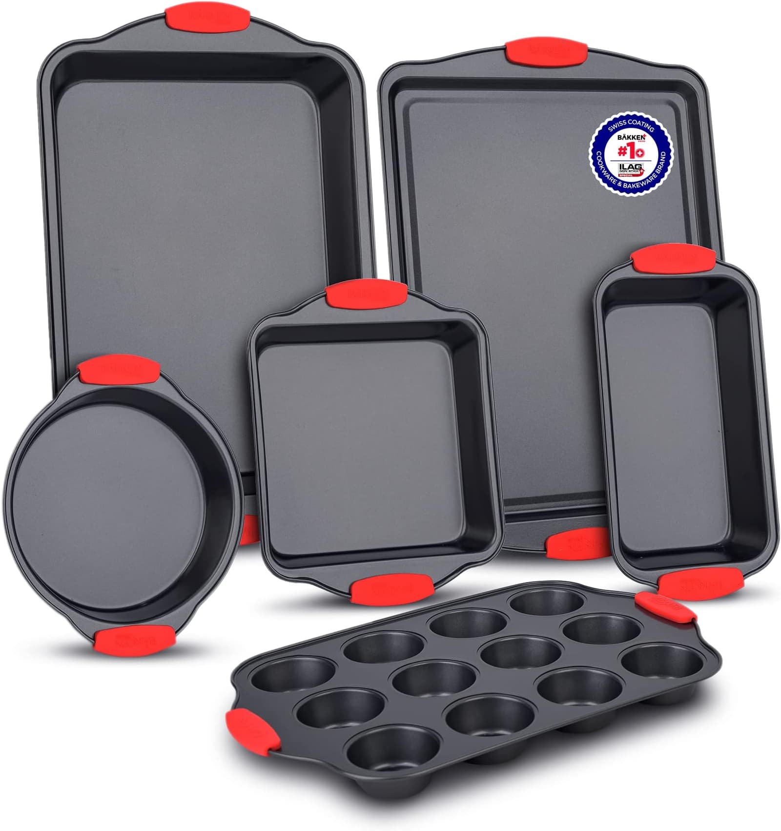 6pcs Set DIY Baking Pans Plate  Non-stick Baking Cake Pan Mould Tray