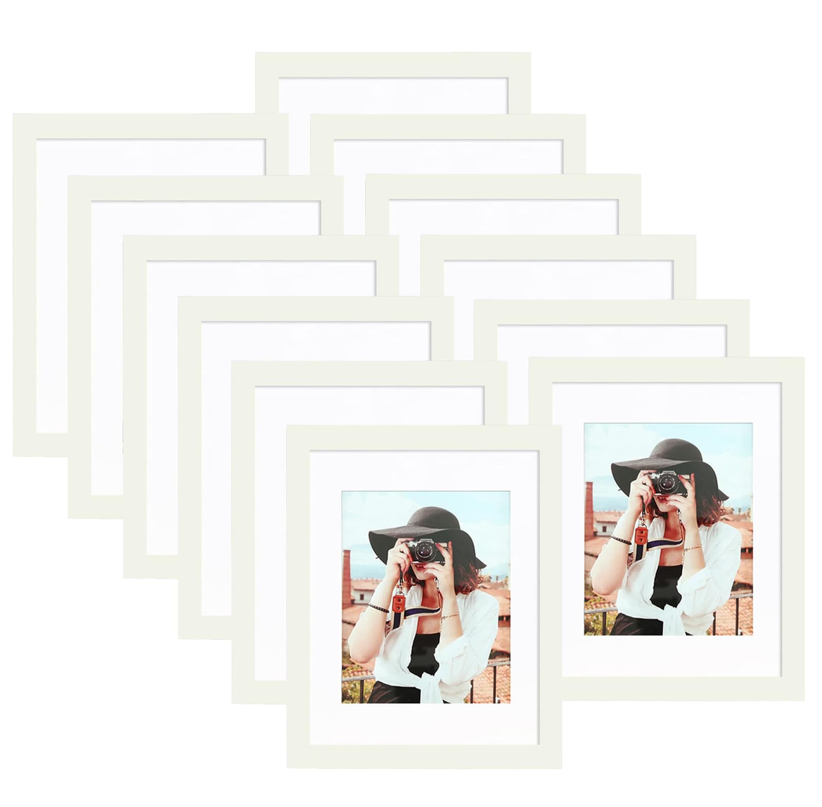 800 Piece White Frame,Without Mat: 18 x 24 inches,With Mat: 22 x 28 inches