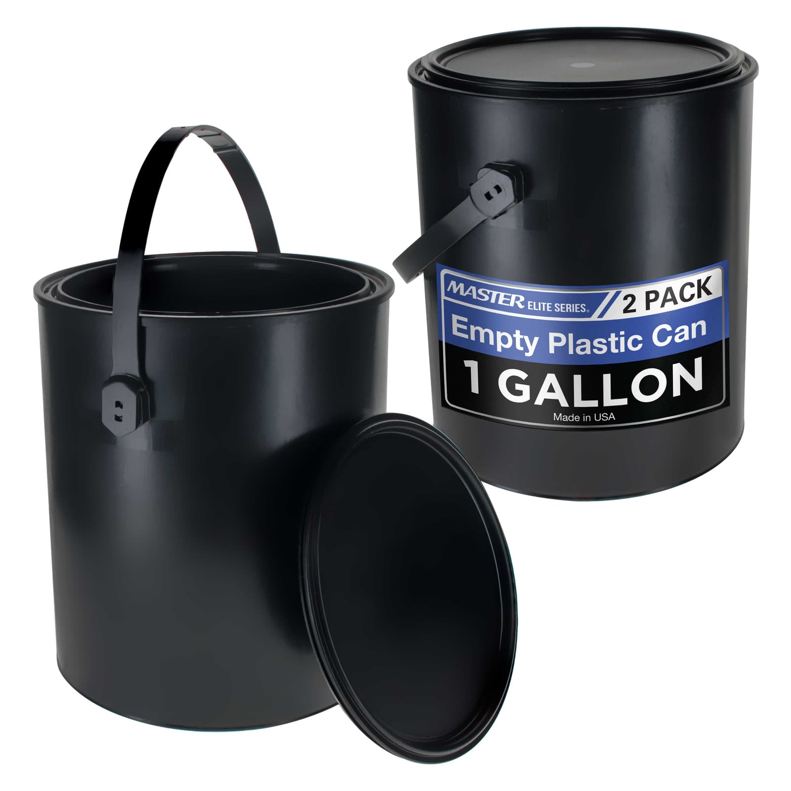Square Gallon Plastic Paint Can with Handle,