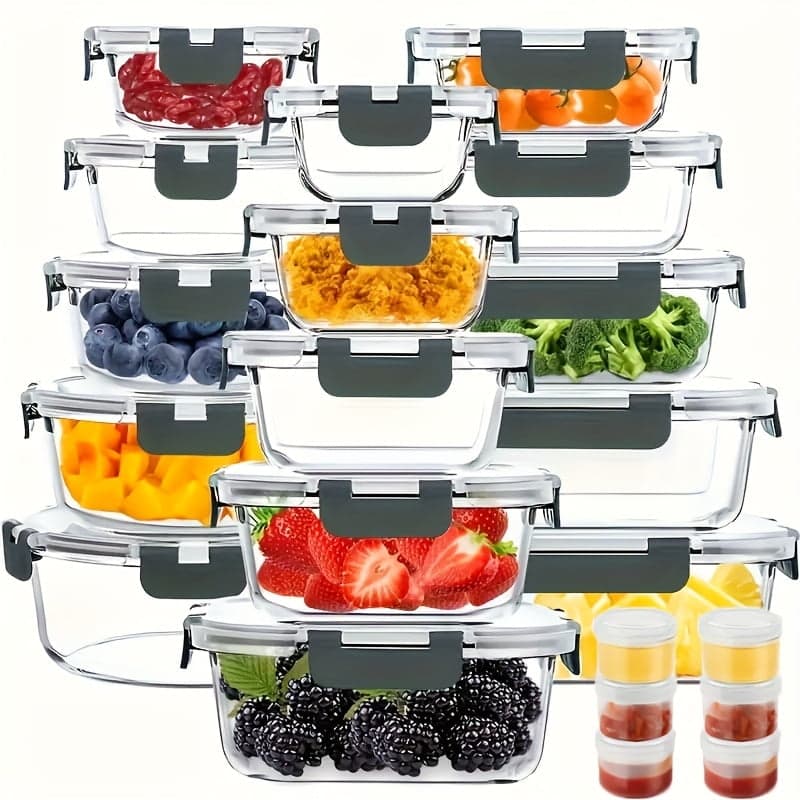 42-Piece Food Storage Containers with Lids 42 Piece