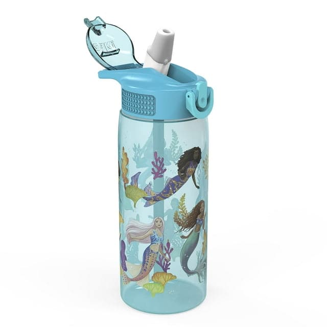 Zak Designs The Little Mermaid Live 25 ounce Reusable Plastic Water Bottle with