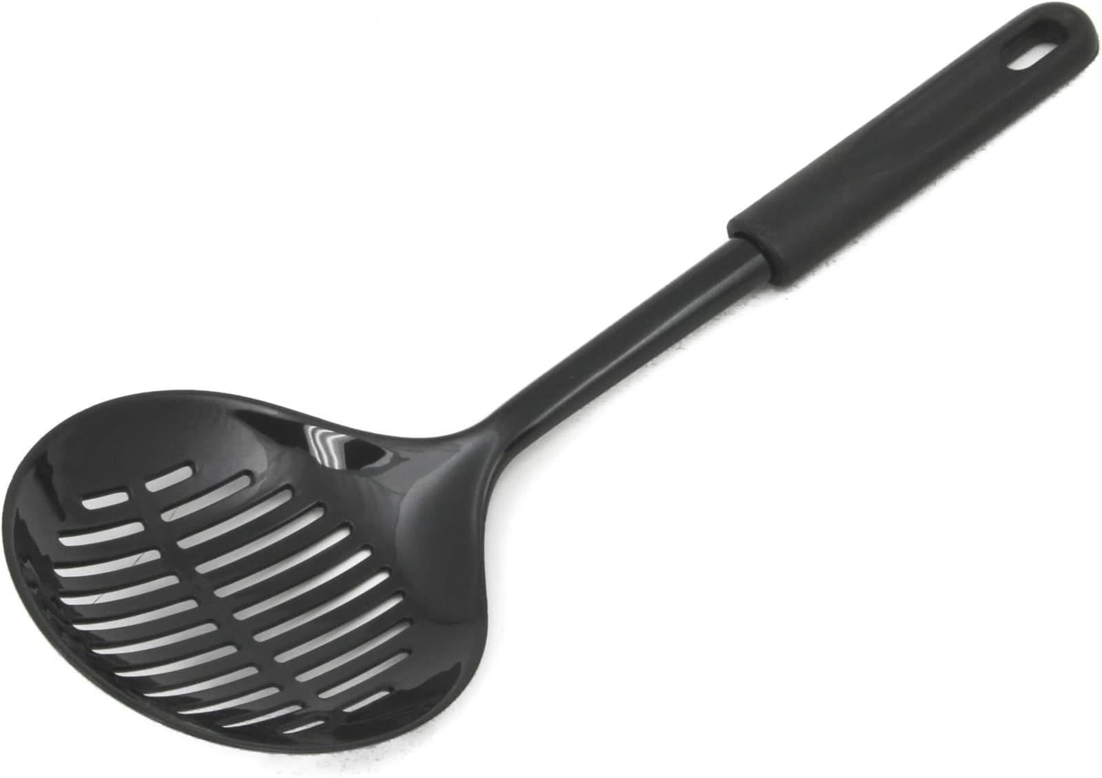 Chef Craft Basic Stainless Steel Sturdy Skimmer, 12.5 inch, Black