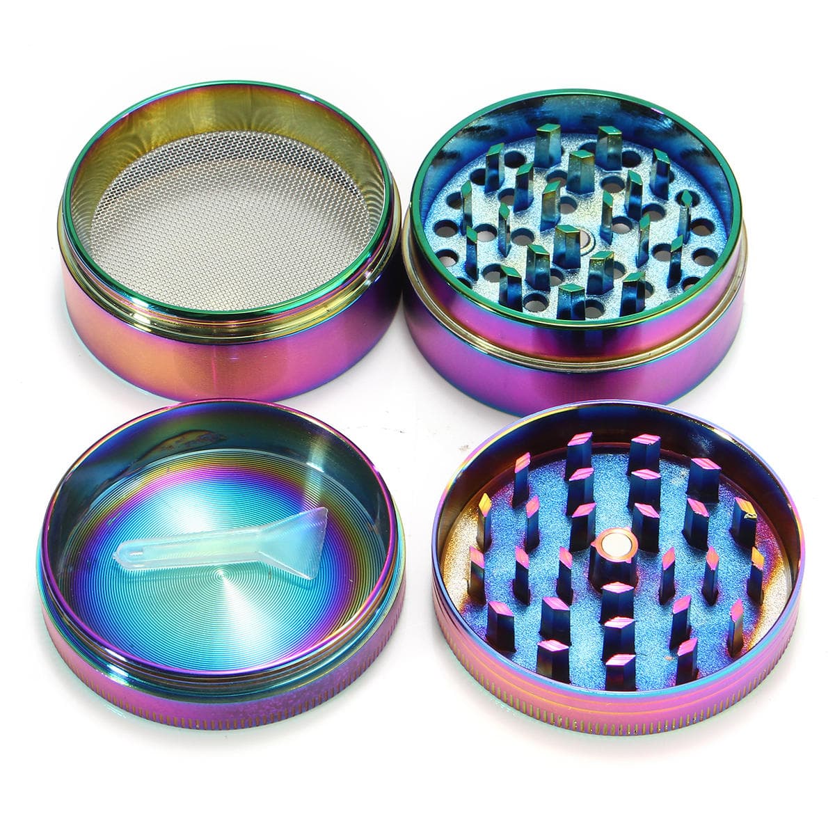 2 Inch 4 Piece Metal Herb Spice Tobacco Grinder 50mm Grinder Crusher – Color Sen