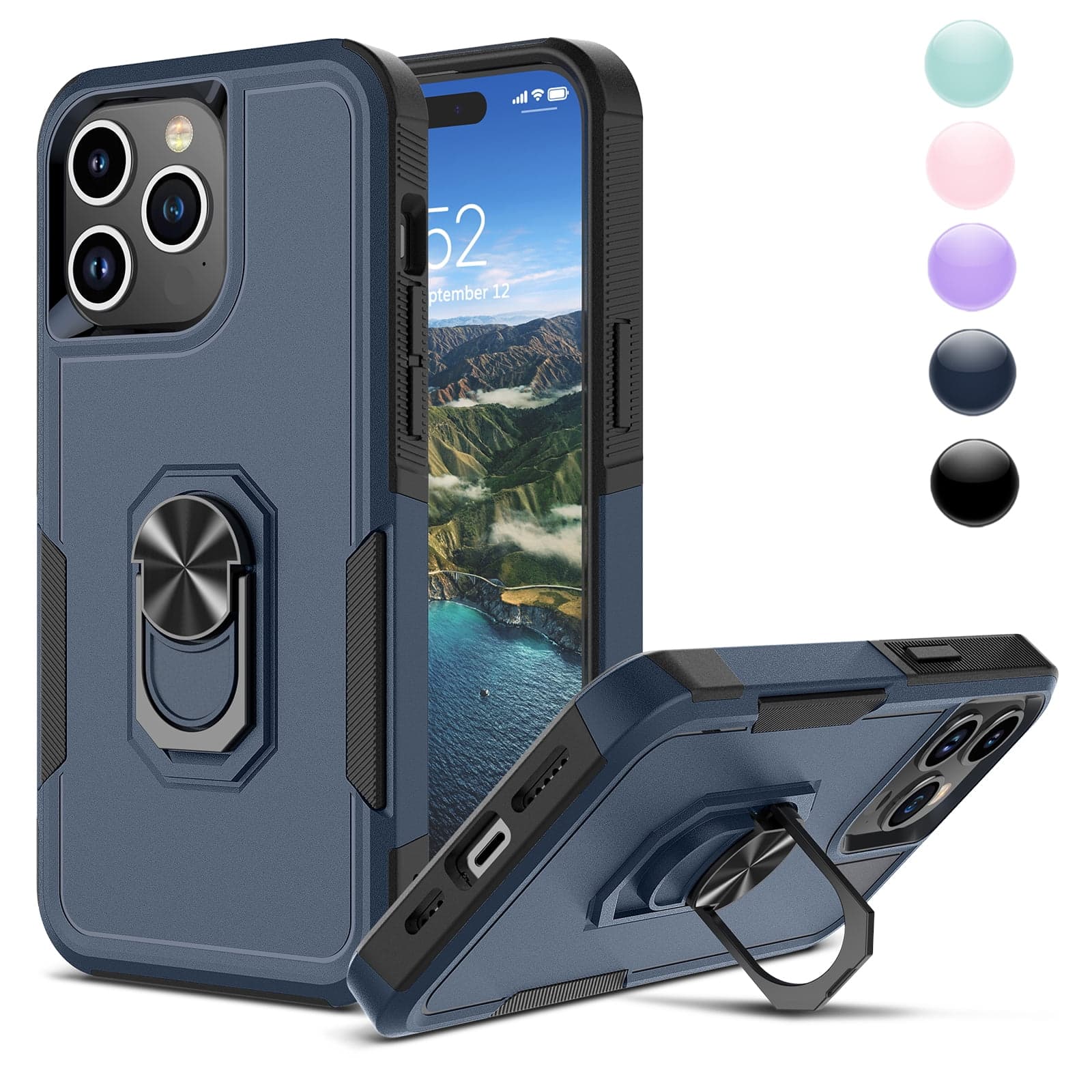 For iPhone 15 Pro Max Shockproof Phone Case Bumper Aluminum Metal Heavy Cover