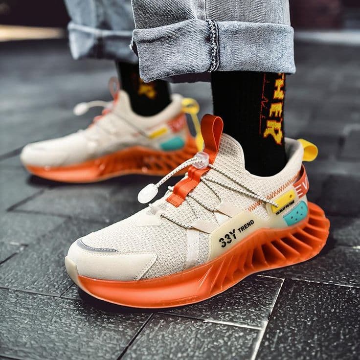 ROVUX Men Chunky Jogging Shoes Women Dads Shoes Spring Running Shoes Thick Sole