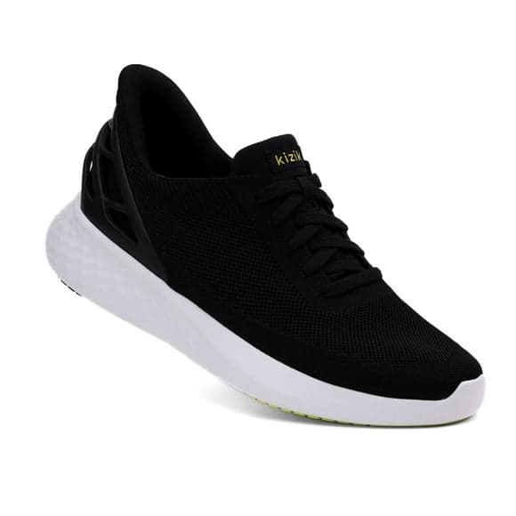 Kizik Irvine Unisex Women’s    M11.5/ W13  Black  Canvas Shoes Sneakers Hands Fr