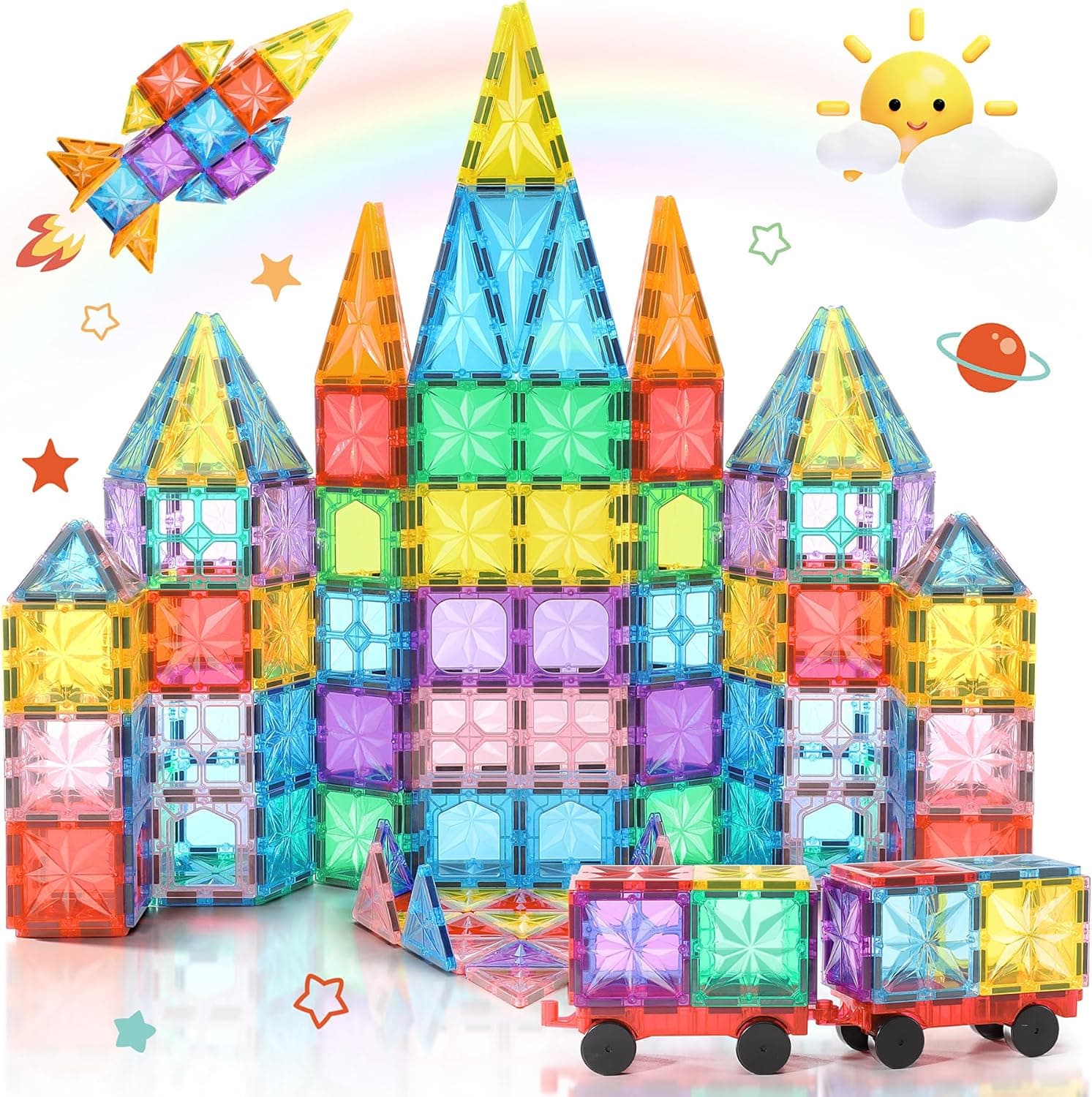 LITTLE PIPS TOYS 50 bloques magnéticos para niños [de 3 a 6 años] – Juego de bl