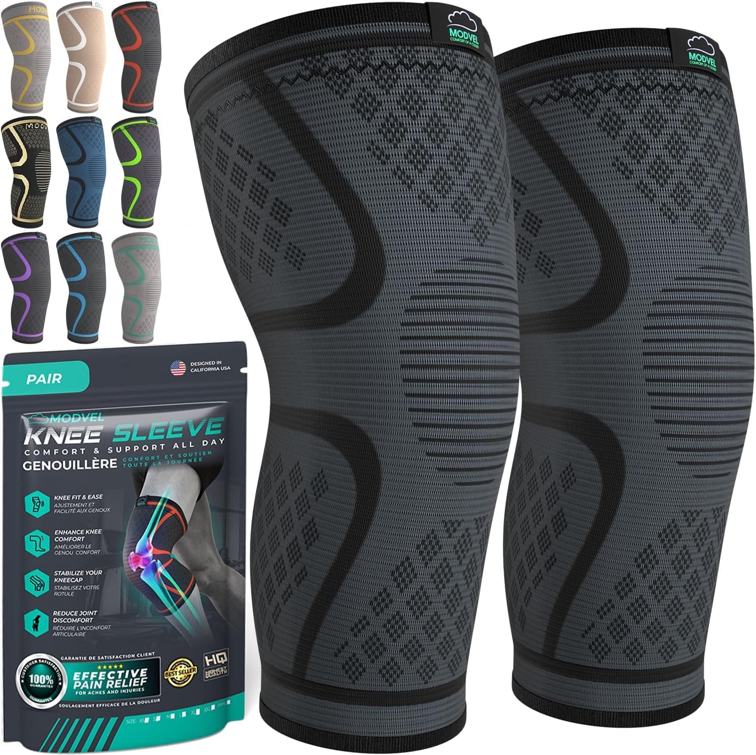 Sports Athletics Knee Compression Sleeve Support Brace Pain Relief Fitness Sizel