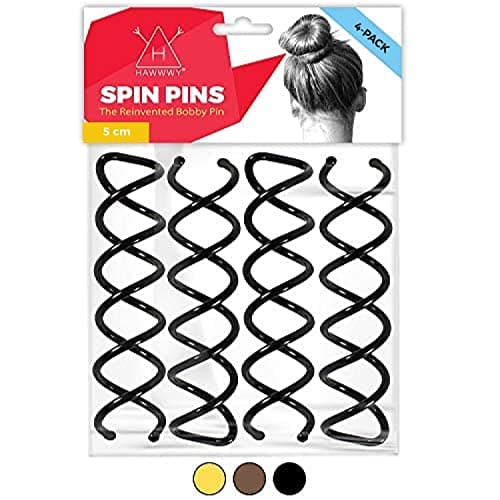 Spiral Bobby Pins Premium Black -10 packs total