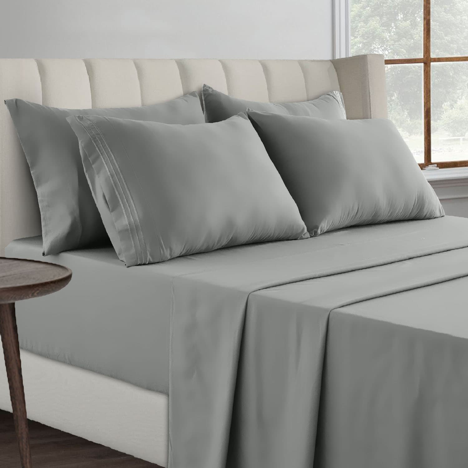 HOME FASHIONÂ Bedding Sheets Sets, Double Brushed ,Includes 1 Flat Sheet(108*102