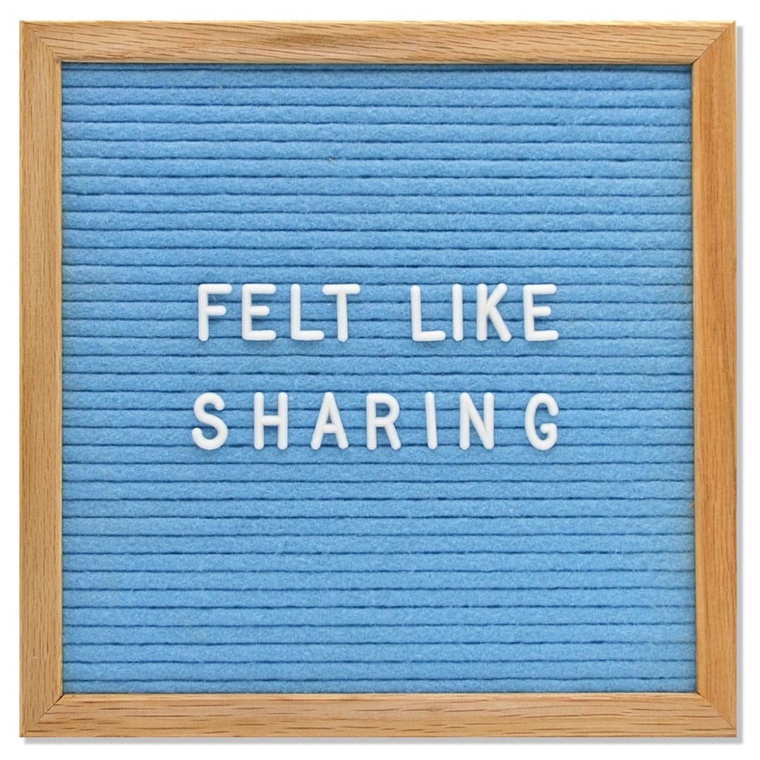Light Blue Felt Letter Board