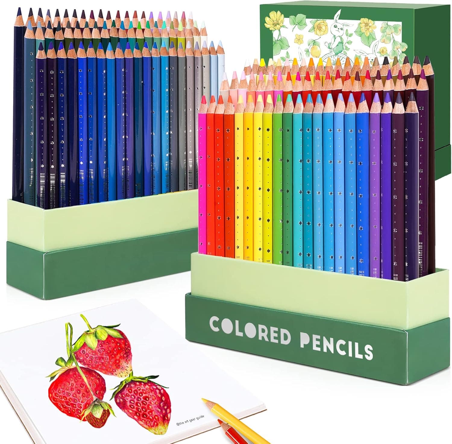 Colored Pencil Set - (47 Pieces) Vivid 3.5 mm Artist Grade Drawing & Sketching C