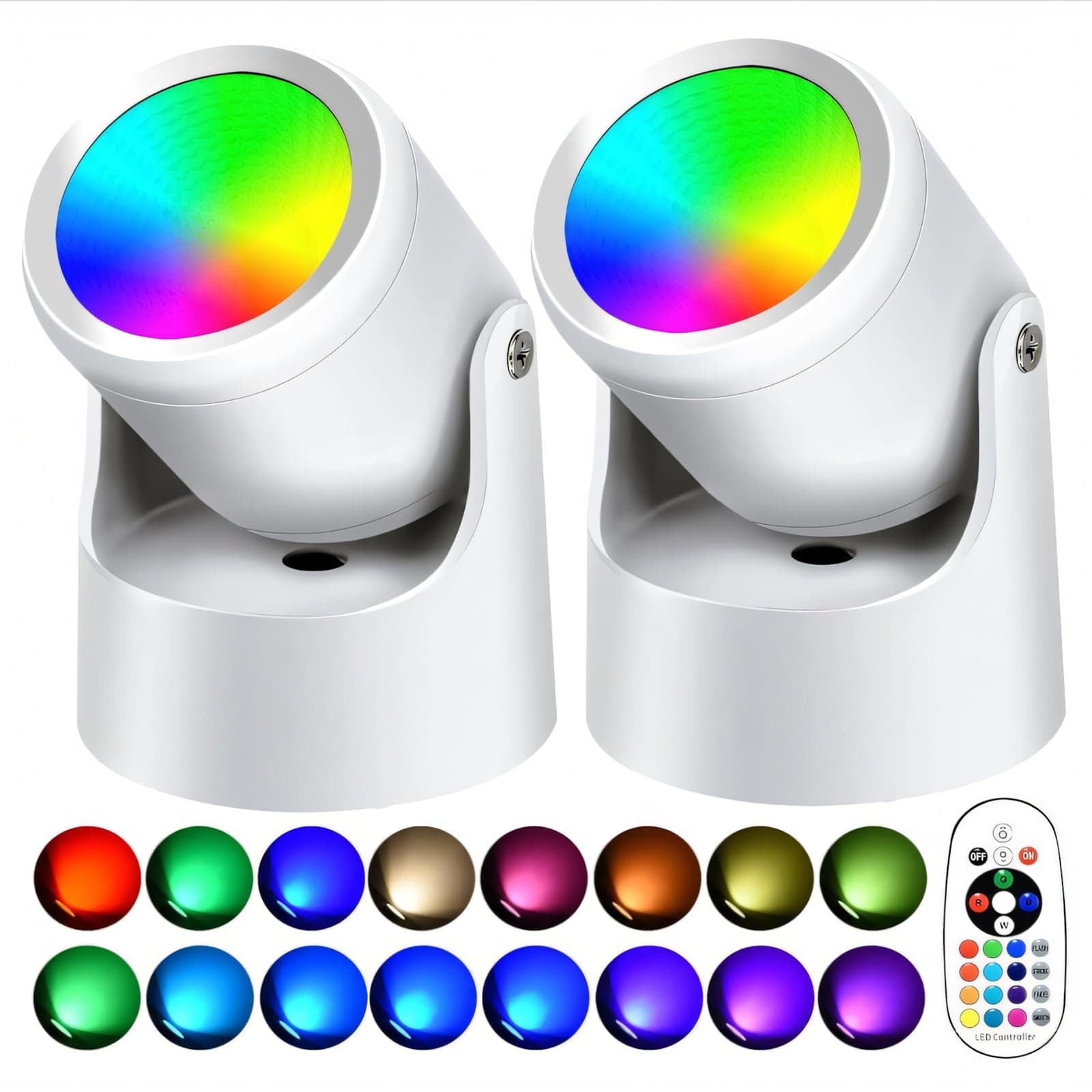 H6014  2-Pack RGBW Color Changing Led Light Bulbs, 10W Led Bulb