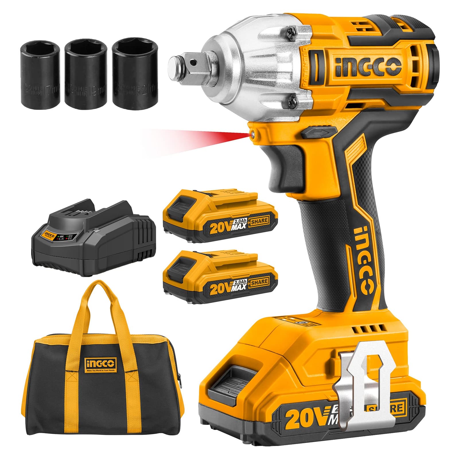 20V 2.5Ah Battery Cordless Impact Wrench w/ Battery