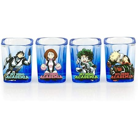 My Hero Academia Shot Glass,Set Of 4 Shot Glasses