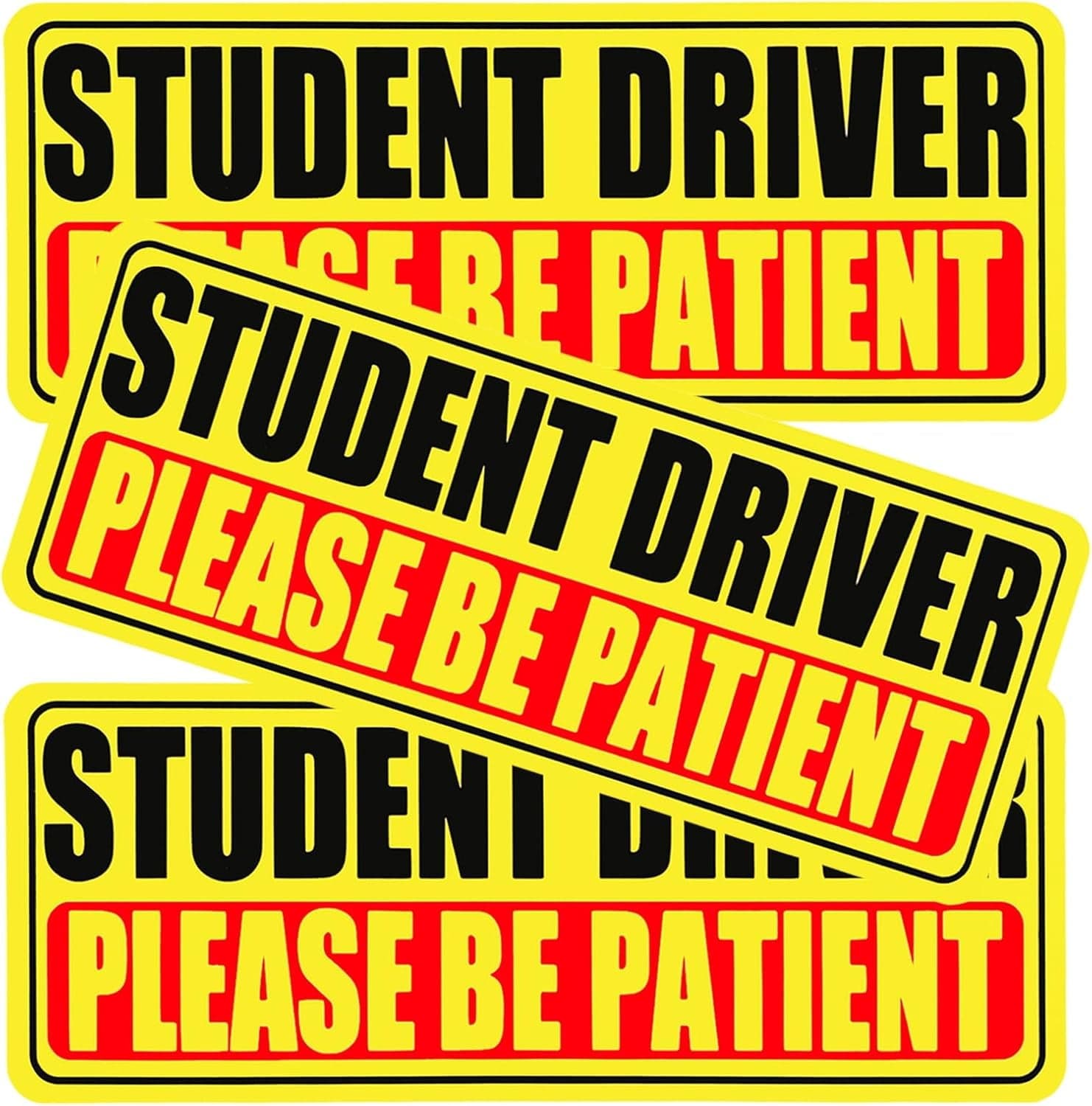 3 Pcs Student Driver Magnet Car Signs Please Be Patient Car Bumper Sticker Decal