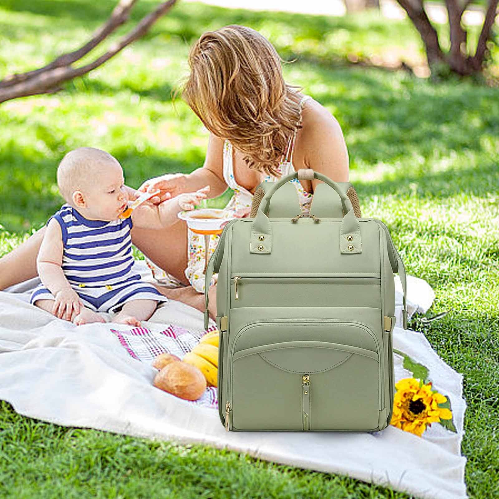Unisex Crazy Pockets Diaper Backpack Large Capacity Baby Bag with 19 Pockets Ins