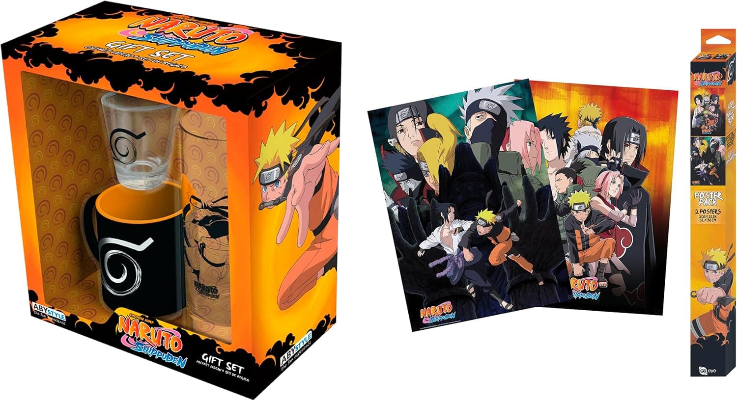 Naruto Shippuden Shonen Jump Shot Glass Set of 4