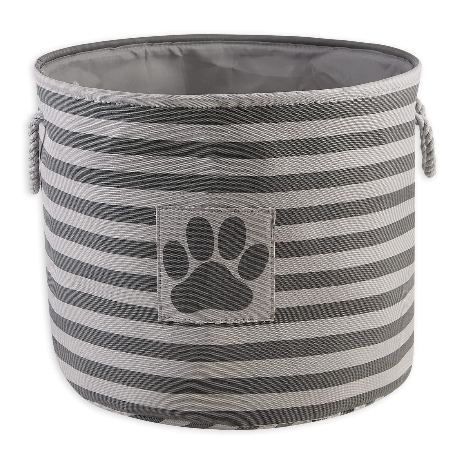 Pet Storage Collection Collapsible Bin, Medium Round, Gray  9*12inch