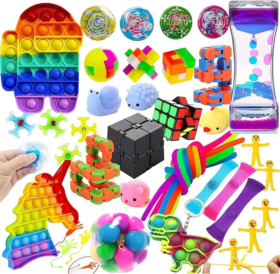 Fidget Popper Sensory Toys Pack Zen Labratory 52 PCs Mix Fidget Fun To Play