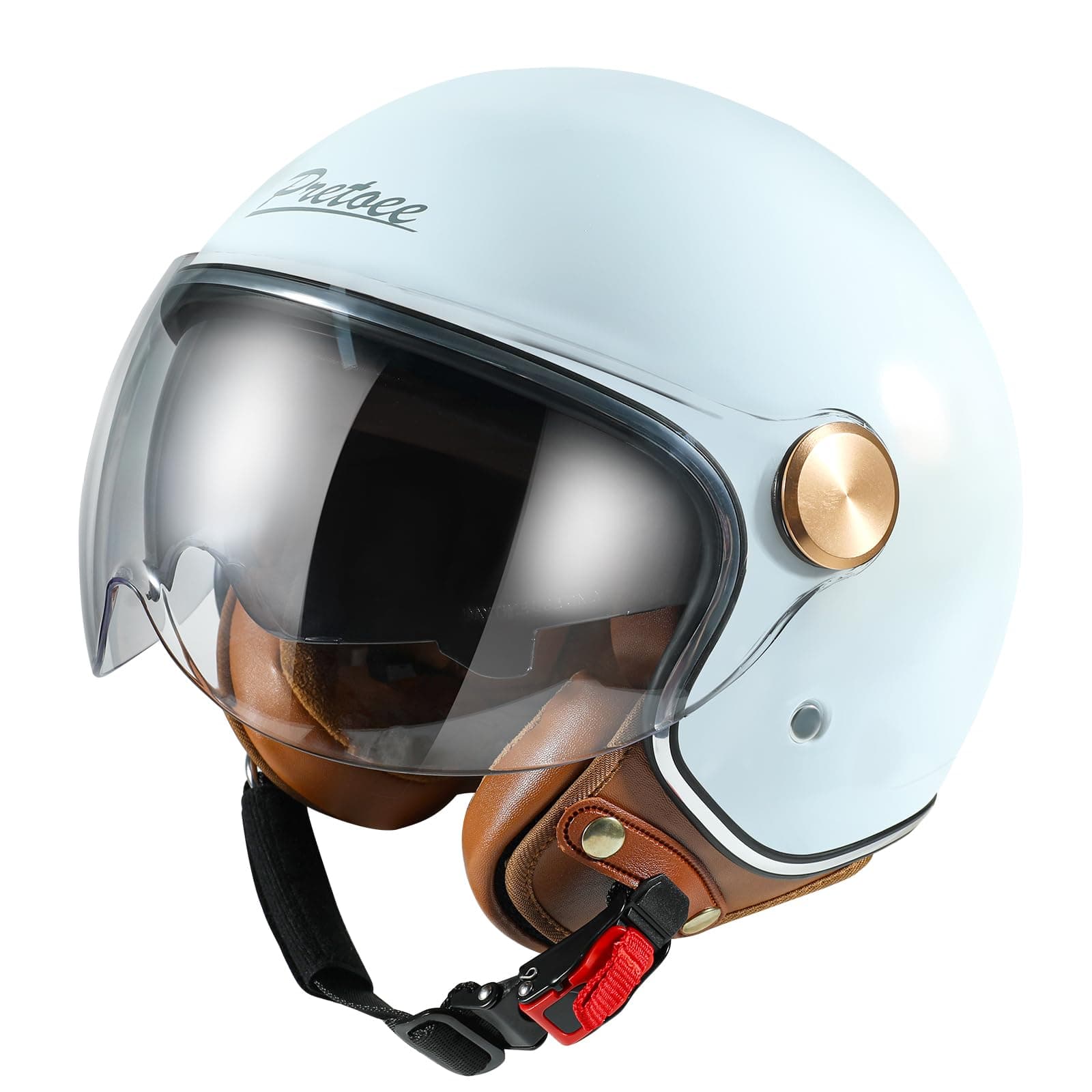 Motorcycle Helmets Half Open Face 3/4 Vintage Scooter Helmet Moto Casco