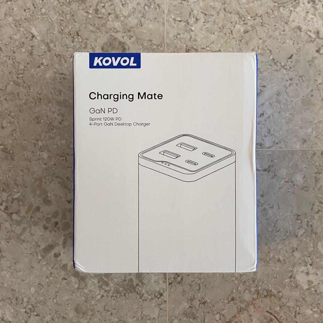 Kovol Charging Mate GaN PD Sprint 120W PD 4-Port Desktop Charger KV-PC001 New