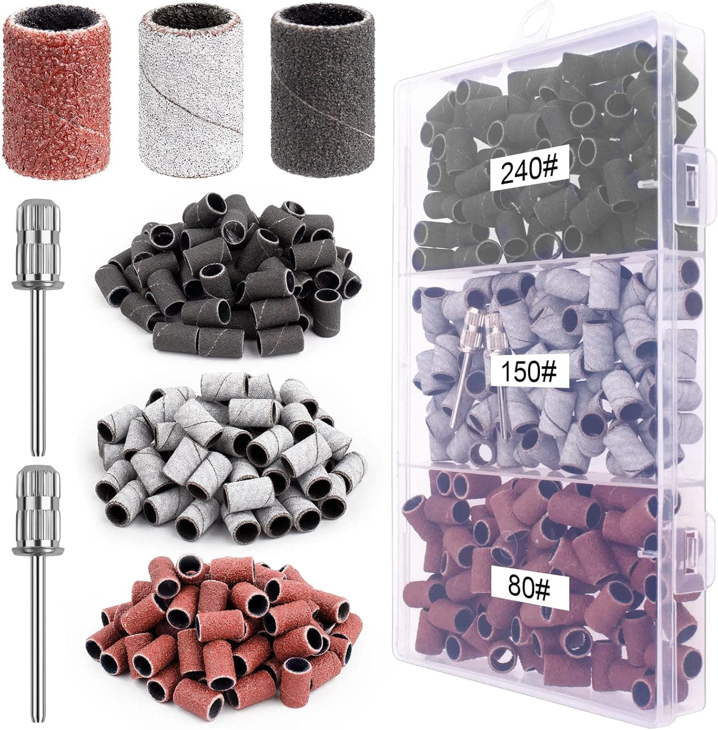 NAIL SANDINGBANDS  Drill     #80 Size  100 pcs/box